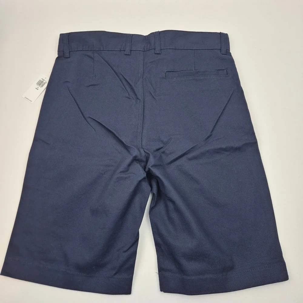 Old Navy Slim Uniform Shorts Adjustable Waist Navy Blue Twill Kids Size‎ 14 NWT